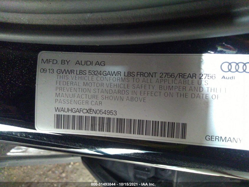 2014 AUDI A6 3.0T PRESTIGE - WAUHGAFCXEN054953
