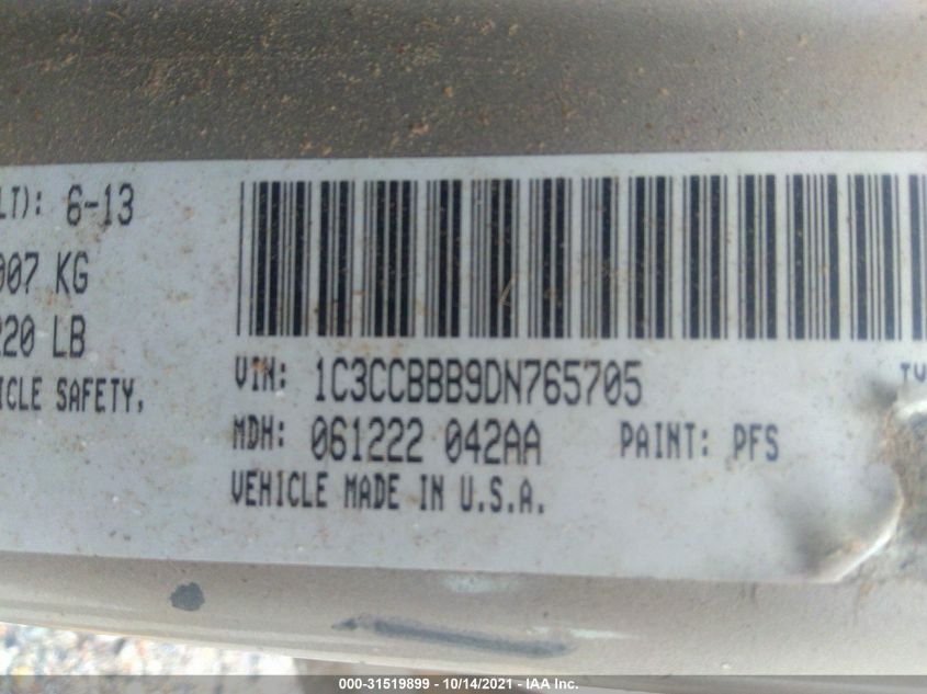 2013 CHRYSLER 200 TOURING 1C3CCBBB9DN765705