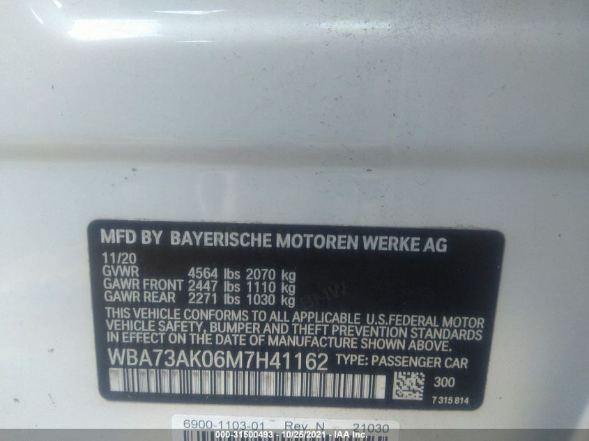 2021 BMW 2 SERIES 228I XDRIVE WBA73AK06M7H41162