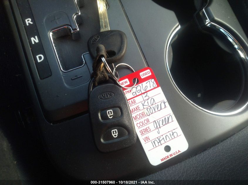 2013 KIA SORENTO LX 5XYKT3A10DG358711