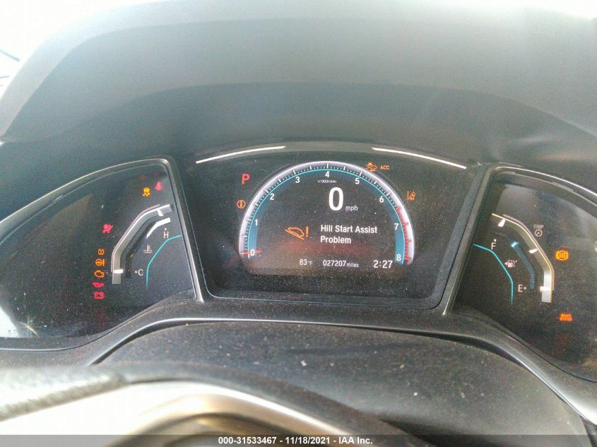 2019 HONDA CIVIC HATCHBACK EX SHHFK7H66KU422833