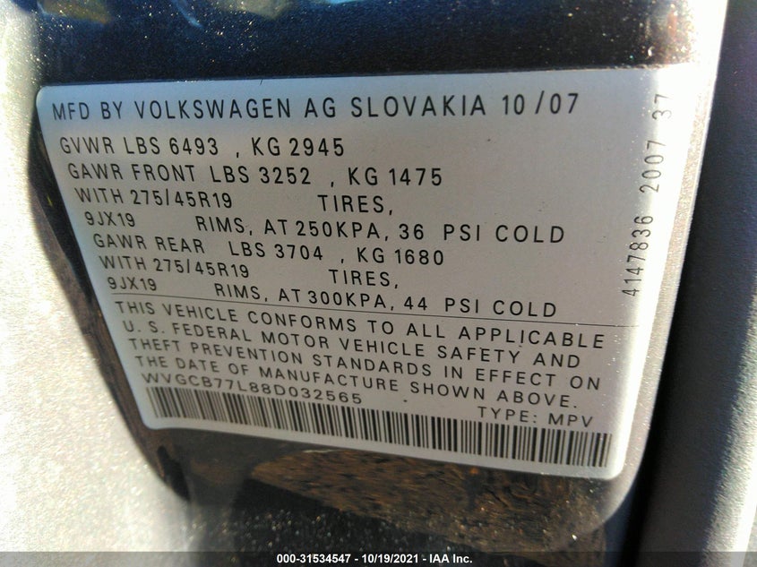 Volkswagen Touareg 2 2008