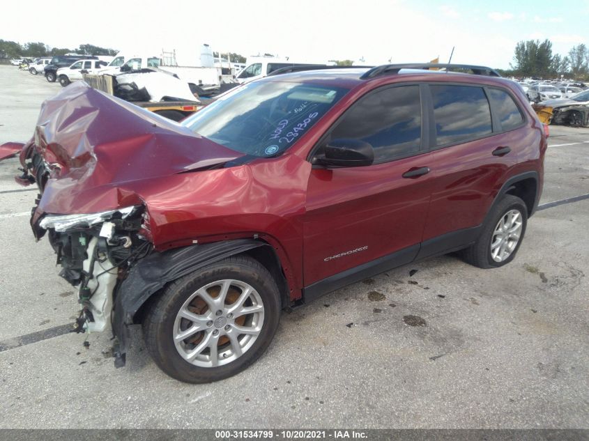 2016 JEEP CHEROKEE SPORT 1C4PJLAB8GW284305