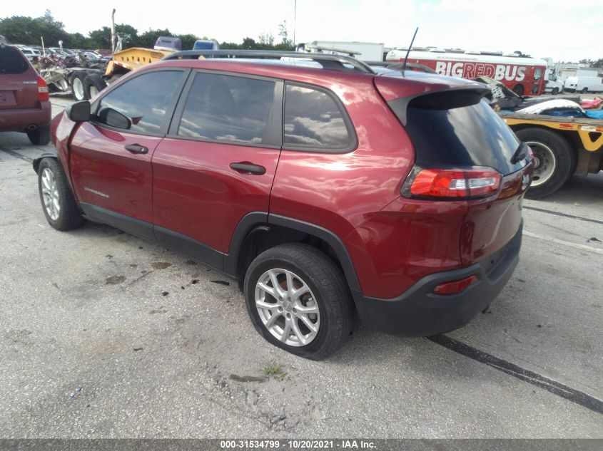 2016 JEEP CHEROKEE SPORT 1C4PJLAB8GW284305