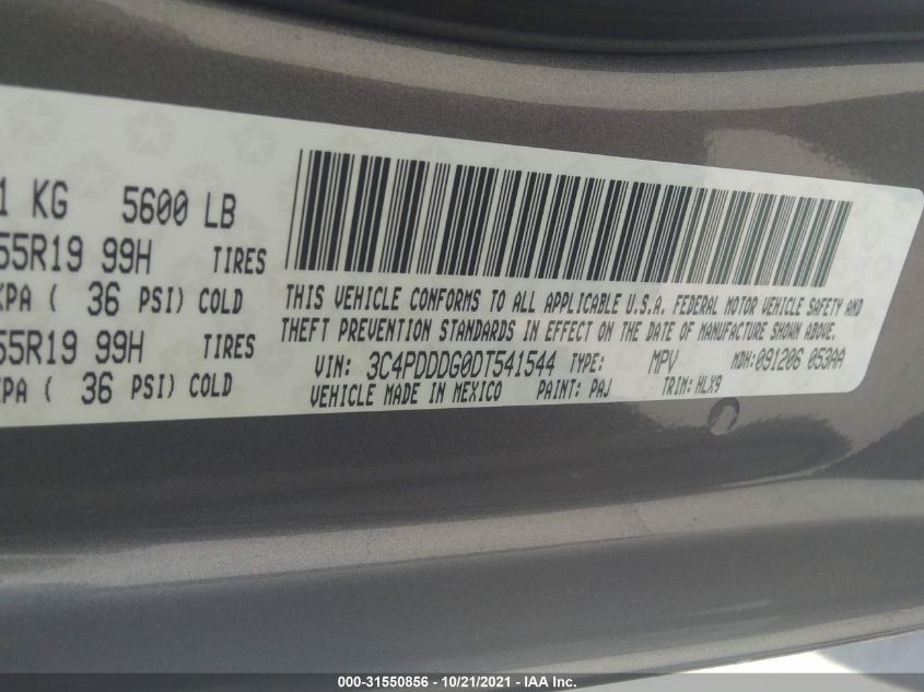 2013 DODGE JOURNEY CREW 3C4PDDDG0DT541544