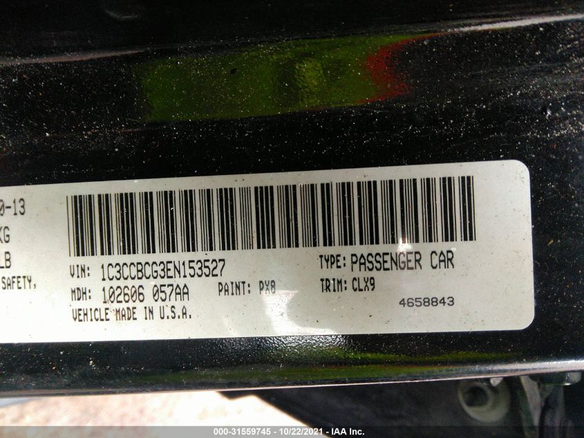 2014 CHRYSLER 200 LIMITED 1C3CCBCG3EN153527