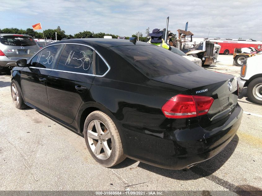 2013 VOLKSWAGEN PASSAT SE W/SUNROOF 1VWBH7A39DC022857
