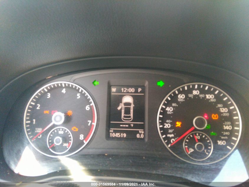 2013 VOLKSWAGEN PASSAT SE W/SUNROOF 1VWBH7A39DC022857