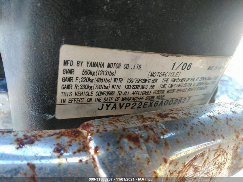 2006 YAMAHA XV1900 CT JYAVP22EX6A002827