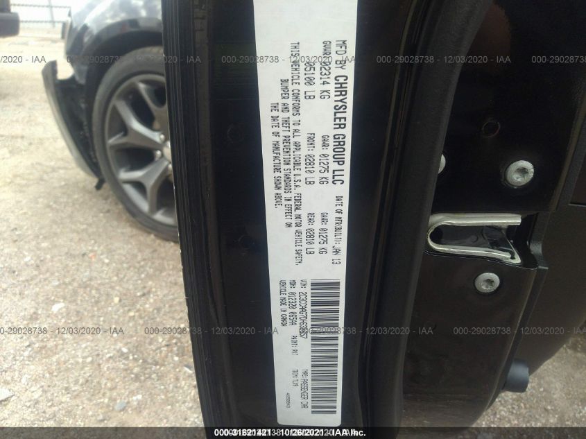 2013 CHRYSLER 300 2C3CCAAG7DH630657