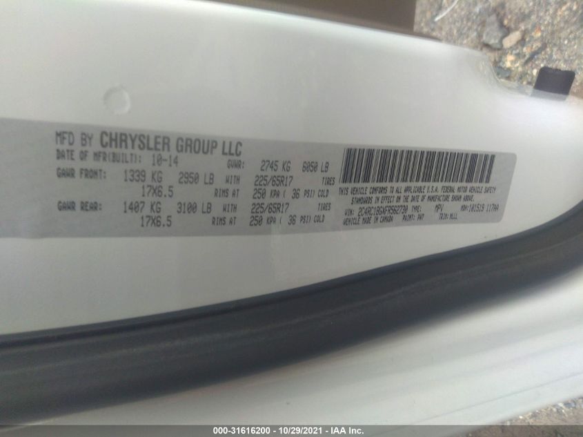 2015 CHRYSLER TOWN & COUNTRY TOURING 2C4RC1BGXFR562730