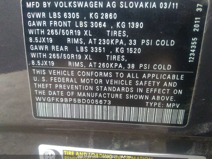 Volkswagen Touareg 2011