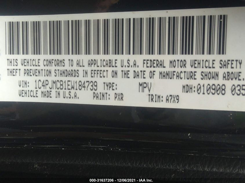 2014 JEEP CHEROKEE LATITUDE 1C4PJMCB1EW184739
