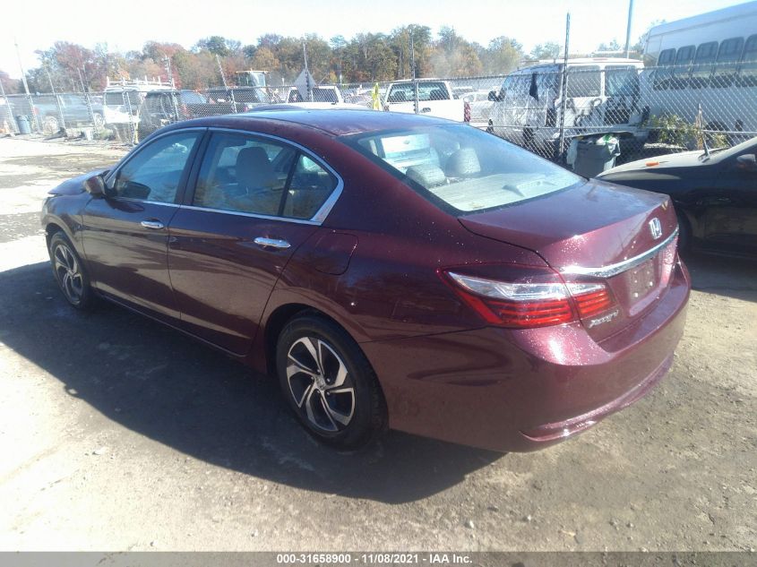 2016 HONDA ACCORD SEDAN LX 1HGCR2F30GA168128
