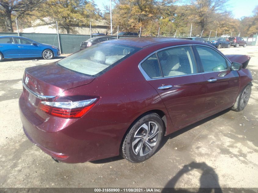 2016 HONDA ACCORD SEDAN LX 1HGCR2F30GA168128