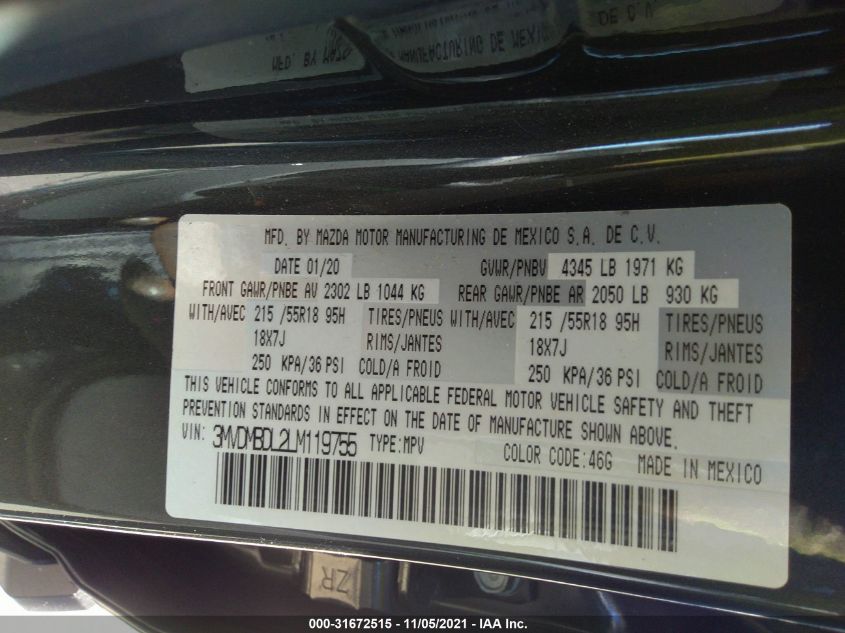 2020 MAZDA CX-30 PREFERRED PACKAGE 3MVDMBDL2LM119755