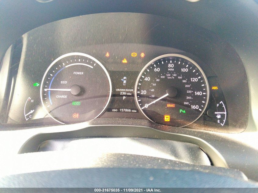 2013 LEXUS ES 300H HYBRID JTHBW1GG9D2014861