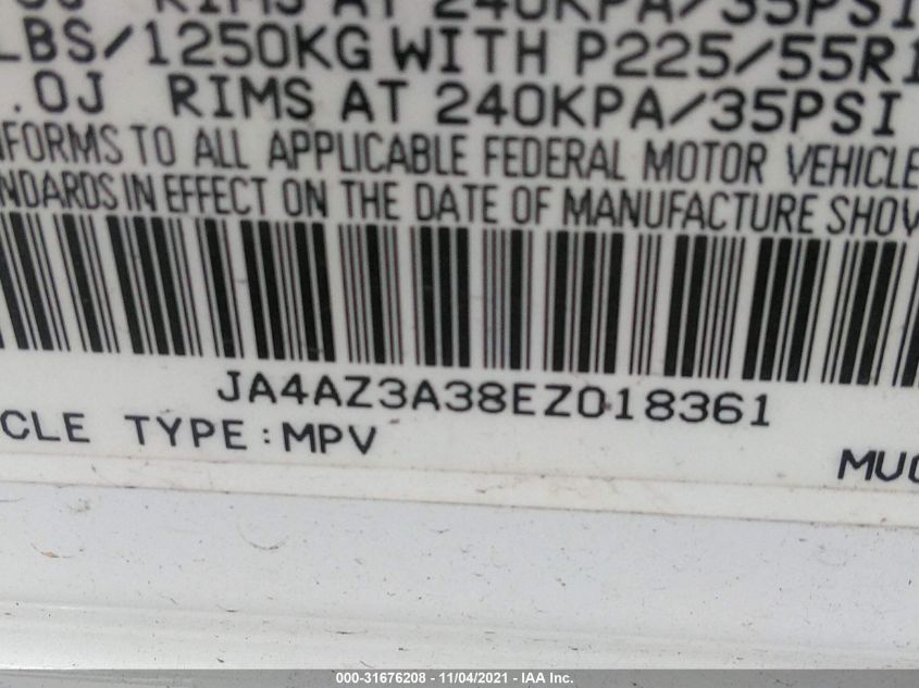 2014 MITSUBISHI OUTLANDER SE JA4AZ3A38EZ018361