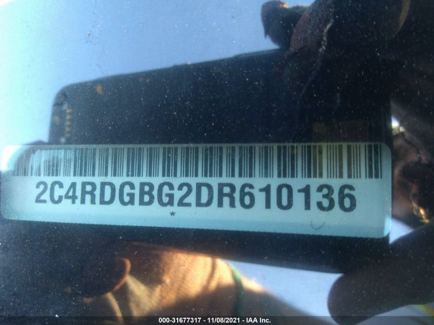 2013 DODGE GRAND CARAVAN SE 2C4RDGBG2DR610136