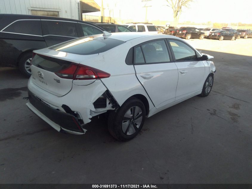 2021 HYUNDAI IONIQ HYBRID BLUE KMHC65LC9MU252712