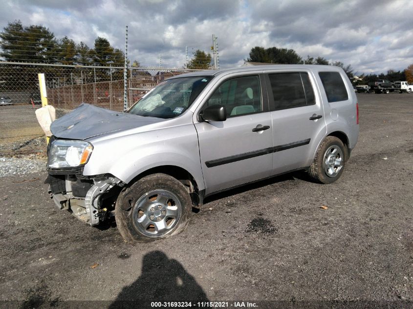 2015 HONDA PILOT LX 5FNYF4H22FB010151