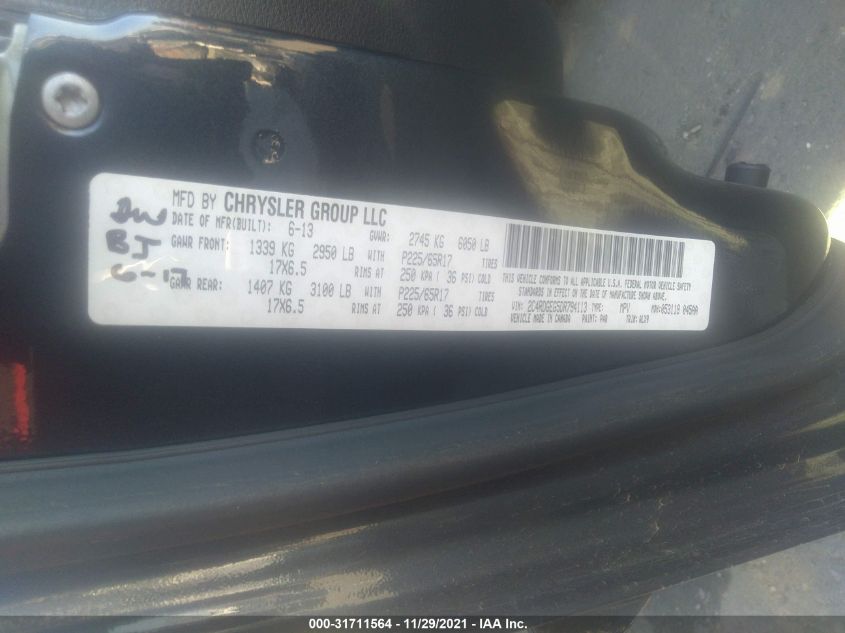 2013 DODGE GRAND CARAVAN R/T 2C4RDGEG5DR794113