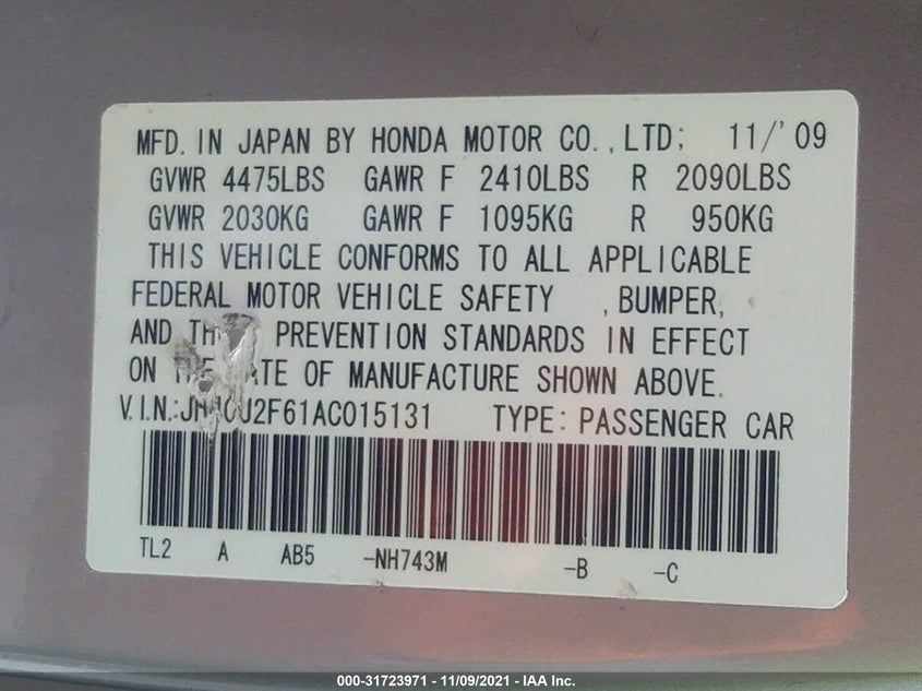 Acura Tsx 2010