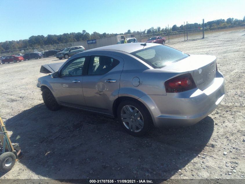 2013 DODGE AVENGER SE 1C3CDZAB7DN540626