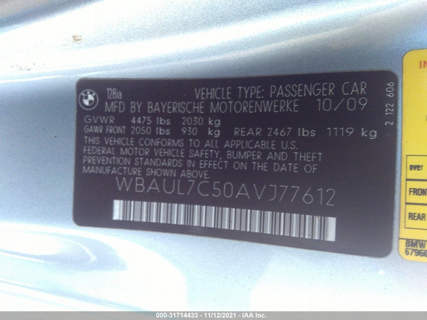 BMW 1 series 2010