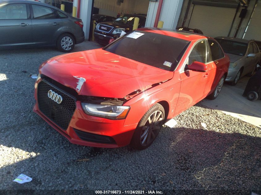 2013 AUDI A4 PREMIUM PLUS WAUFFAFL1DN028749