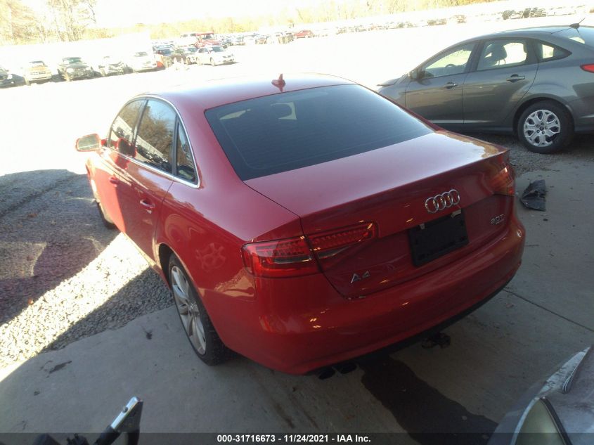 2013 AUDI A4 PREMIUM PLUS WAUFFAFL1DN028749