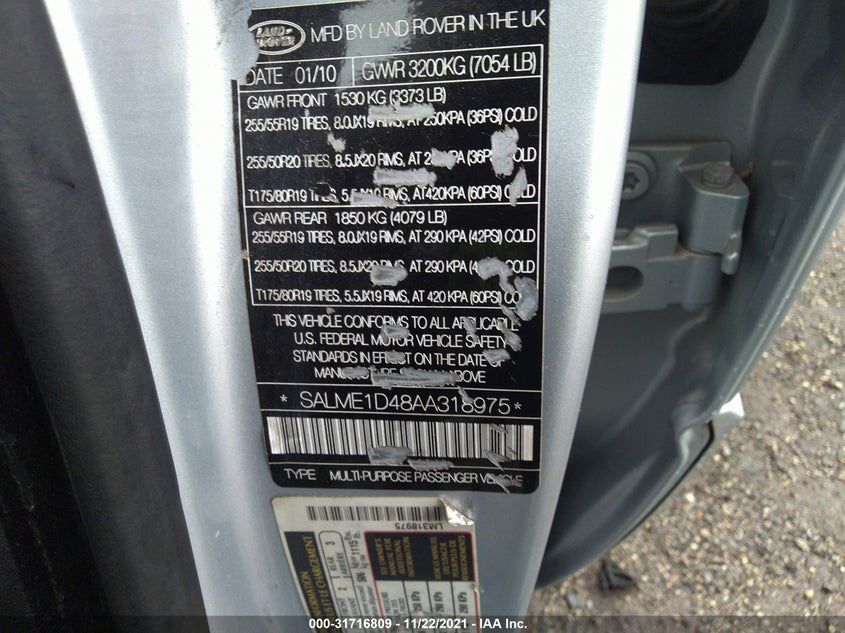 Land rover RANGE ROVER 2010