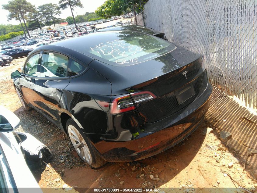 2021 TESLA MODEL 3 STANDARD RANGE PLUS 5YJ3E1EA8MF921850