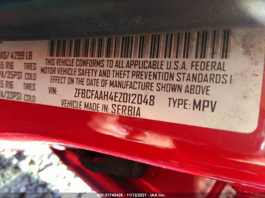 2014 FIAT 500L POP ZFBCFAAH4EZ012048