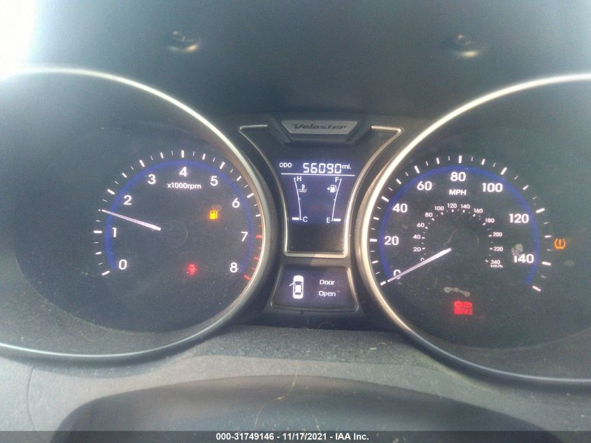 2014 HYUNDAI VELOSTER TURBO KMHTC6AE4EU201400