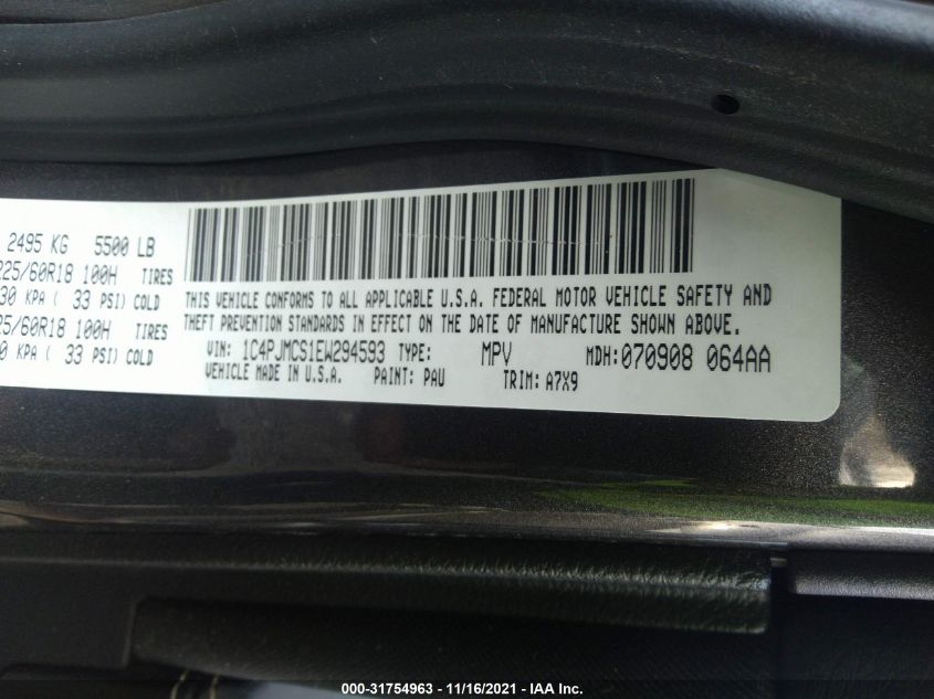 2014 JEEP CHEROKEE ALTITUDE 1C4PJMCS1EW294593