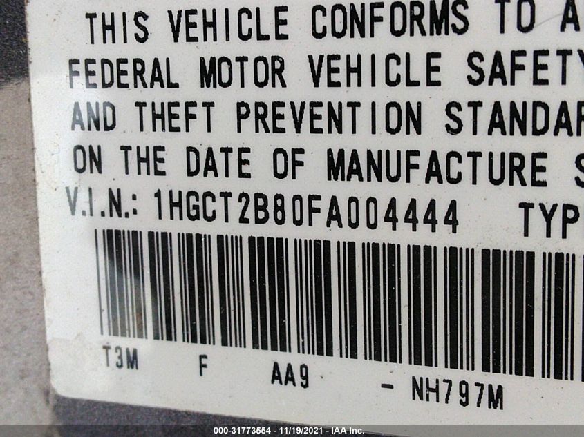 2015 HONDA ACCORD COUPE EX-L 1HGCT2B80FA004444