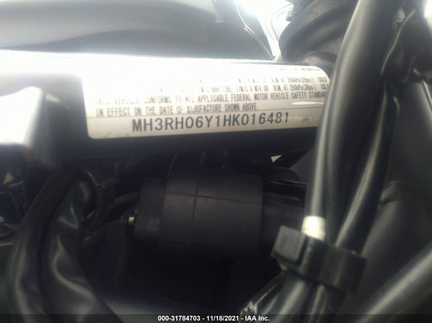 2017 YAMAHA YZFR3 MH3RH06Y1HK016481