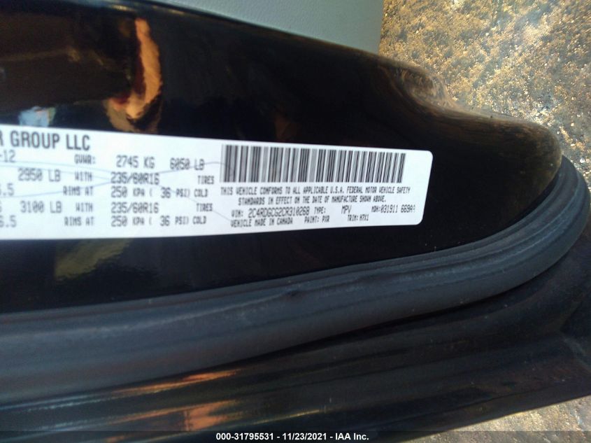 2014 DODGE GRAND CARAVAN SXT 2C4RDGCG3ER206682