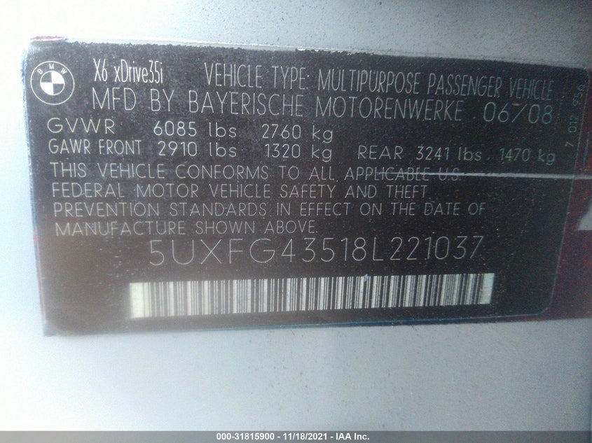 BMW X6 2008