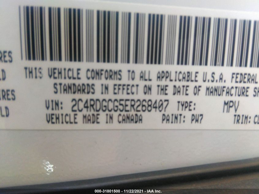 2014 DODGE GRAND CARAVAN SXT 30TH ANNIVERSARY 2C4RDGCG5ER268407