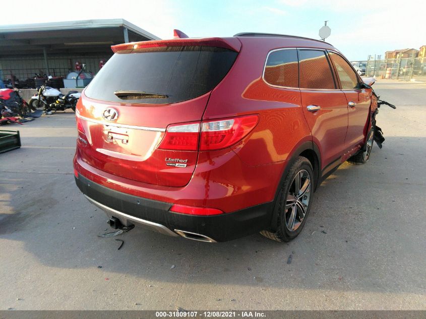 2016 HYUNDAI SANTA FE LIMITED KM8SRDHF0GU132981