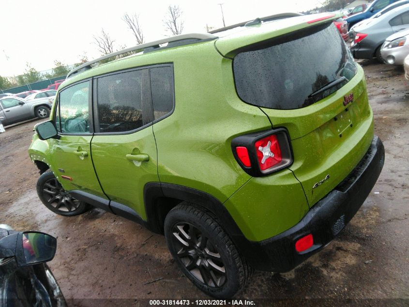 2016 JEEP RENEGADE 75TH ANNIVERSARY ZACCJBBT6GPC85367