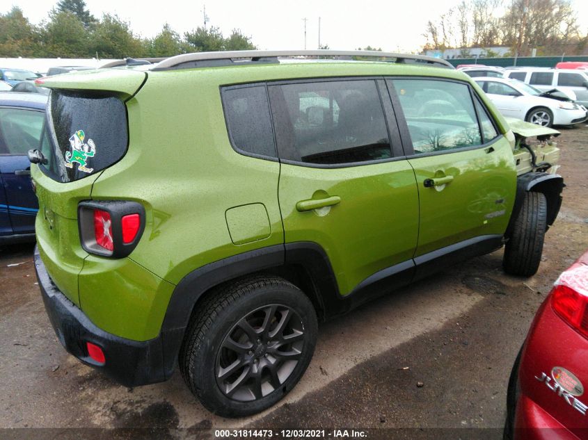 2016 JEEP RENEGADE 75TH ANNIVERSARY ZACCJBBT6GPC85367