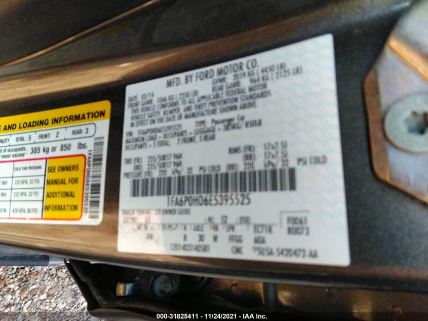 2014 FORD FUSION SE 1FA6P0HD6E5395525