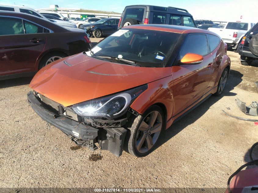 2013 HYUNDAI VELOSTER TURBO W/BLACK INT KMHTC6AE3DU180439