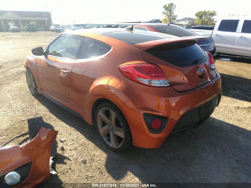 2013 HYUNDAI VELOSTER TURBO W/BLACK INT KMHTC6AE3DU180439