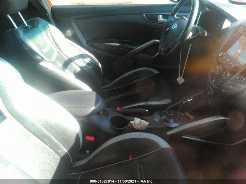 2013 HYUNDAI VELOSTER TURBO W/BLACK INT KMHTC6AE3DU180439