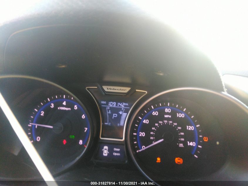 2013 HYUNDAI VELOSTER TURBO W/BLACK INT KMHTC6AE3DU180439