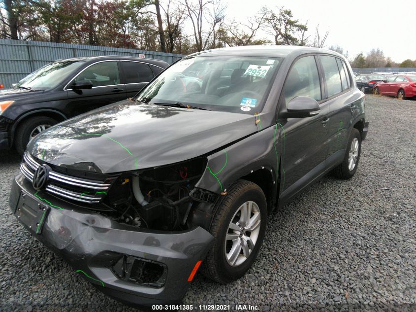 2013 VOLKSWAGEN TIGUAN S WVGBV3AX4DW595456